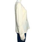 Vintage Y2K Christmas Beaded Cream Lambswool Angora Sweater Wreath Wool Medium White Photo 4