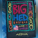 Vintage 90’s tropical colorful beach umbrella print short swim suit coverup med Blue Photo 9