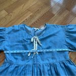 Joie  Womens Lace Up Chambray Dress, Denim Jean Blue Cotton blend Sz M Photo 6