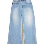 Parke Denim Maxi Skirt Medium NWT Blue Photo 10