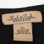 Peck & Peck Weekend Black Embellished Cutout Button Front Cardigan Sweater XL Photo 4