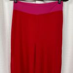 Show Me Your Mumu Pink&Red Kiss Kiss Colorblock Campbell High Slit Pants Sz.S Photo 5