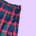 Vintage 80s / 90s Red and Green Plaid Christmas Kilt Wrap Skirt 🔥 Size 12 Photo 1