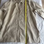 Allison Taylor Allison‎ Taylor Women's Linen Button Down Long Sleeve Casual Shirt Beige XL Photo 4