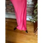 ZARA Fuchsia Pink Satin Cami Strappy Midi Dress Size S Photo 5