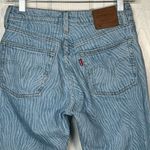 Levi's Levi’s 501 Button Fly Jeans Sz 26 Blue Wavy Design Straight or Tapered Leg Photo 5