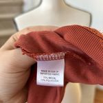 Drew  Anthropologie Rust Orange Ribbed Tie Waist Sleeveless Sheath Dress Photo 3