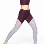 Outdoor Voices  Purple Pink And Gray Colorblock‎ High Rise Athletic Leggings S Photo 0