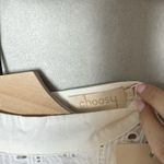 Choosy White Cropped Eyelet Blouse 3/4 Sleeve Collared Button Cuff Top Size XS Photo 4