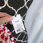 Shade & Shore  NWT Red White Geometric Print Linen Blend Button Up Top Size Small Photo 5