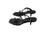 J.Crew Strappy kitten heel sandals in leather Black 5.5 Photo 4