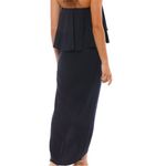 Shona joy  Core Strapless Frill Maxi Dress Black‎ Size 2 Evening Formal Cocktail Photo 3