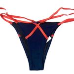 Agent Provocateur NWT L’agent navy blue orange strappy bikini bottoms sexy Photo 2