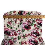 Zinc  Junior Sz 9 Red Biegw Floral Cherry Flower Print A Lined Strapless Dress Photo 4