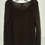 Berretti Cable Knit Sweater L Italian Wool Blend Chocolate Brown Quiet Luxe Cozy Size L Photo 2