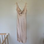 Selfie Leslie Perfect Day Satin Midi Dress XS Gold Photo 1