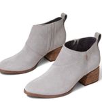 Toms Leilani Ankle Boot Grey Drizzle Suede Size 6 NEW Photo 1