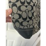 Coach  Vintage Hampton F13973 Handbag Signature Jacquard & Leather Gray/Black Photo 5