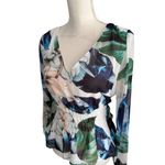 White House | Black Market WHBM Floral Smocked Long Sleeve Blouse Size XS Photo 5