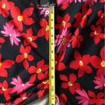 carole little Vintage  red & pink floral 2 piece set button up shirt pants size 4 Photo 5
