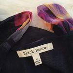 Black Rainn Maxi Dress Dark Watercolor Stripe Long Size Medium M Wedding Guest Photo 10