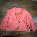 wilson's leather Wilson Leather Peach Cropped 3/4 Sleeve 100% Leather Jacket XL Evening Photo 0