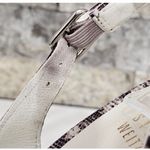 Stuart Weitzman Leather Slingback Peep Toe Heels 7M Snakeskin Pumps Career Photo 6