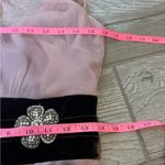 Vera Wang  tulle top, rhinestone flower silky sheath dress sz 6 Photo 3