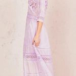 Love Shack Fancy ๐๐ Beth Midi Dress ~ Violet Splash Hand Dye XS NWT Photo 5