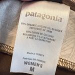 Patagonia  Eshie Organic Cotton Dress Women’s Size Medium Brown Trim V Neck Photo 4