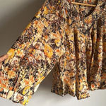 Free People FP Cool Meadow Printed Top in Midnight Combo Free Photo 6