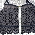 Jasmine & Ginger  medium black bralette velvet floral sheer adjustable new NWT Photo 8