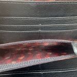 Brighton VTG  Crossbody Bag Wallet Small Card Holder Zip Coin Leather Black Croc Photo 9