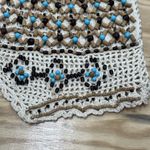 Kenar Vtg Ann Tjian For Open Knit Crochet Vest Medium Petite Boho Festival Photo 7