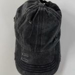 C.C Baseball Cap Dark Gray / Black Hat Distressed Adjustable Strap Photo 0