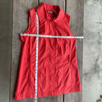 Chico's  Womens Vest Size 1 Medium‎ 8 Coral Belted Zip Front Collared Photo 7
