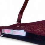 PINK - Victoria's Secret Burgundy Victoria's Secret PINK lace leopard print lace t shirt bra Photo 4