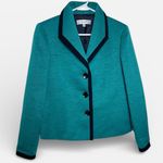 Jones Studio  Teal Blazer with Black Accents Photo 0