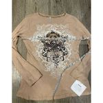 Cubism Generosity in Justice Tan Long Sleeve Shirt Medium New Tan Photo 4