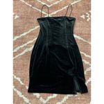 Princess Polly Black Velour Mini Bodycon Dress Size 4 Photo 2