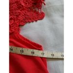San Joy  Sleeveless Top Coral V-neck w/ Open Lace Upper Body Womens Size Small Photo 5