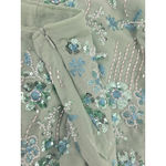 Pepper Mayo Corinna Sequin Maxi Skirt Mint Green Floral Beaded Size 12 US Photo 6