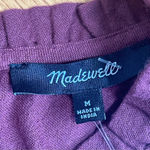 Madewell  Size M Ruffled Flannel Mini Dress Eyelet Oversized Prairie Mulberry Photo 10