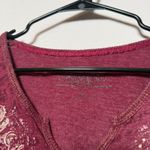 Y2K Soft Grunge Burgundy Long Sleeve with Rhinestone Photo 1