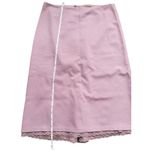 Anthropologie  Elevenses Lace Trim Pencil Skirt 4 Pink Coquette Academia 1970s Photo 4
