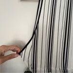 Storia  sleeveless side tie high low maxi dress white black stripes size small Photo 6