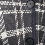 Diane Von Furstenberg  Vintage Cotton Gray~White Plaid Button Cardigan Sweater 2X Photo 4