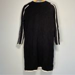 Calvin Klein  Black White Trim Long Cardigan Pockets Blazer Quiet Luxury Size L Photo 6