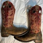 Boulet Cowboy Girl Leather Boots Size 8 C Women Brown Photo 6