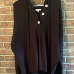 White Birch  Black V-Neck Sweater Photo 0